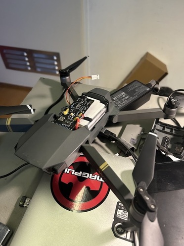 Mavic Pro drone opened for cell replacement work